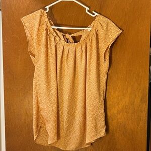 LC Lauren Conrad Apricot Floral Blouse